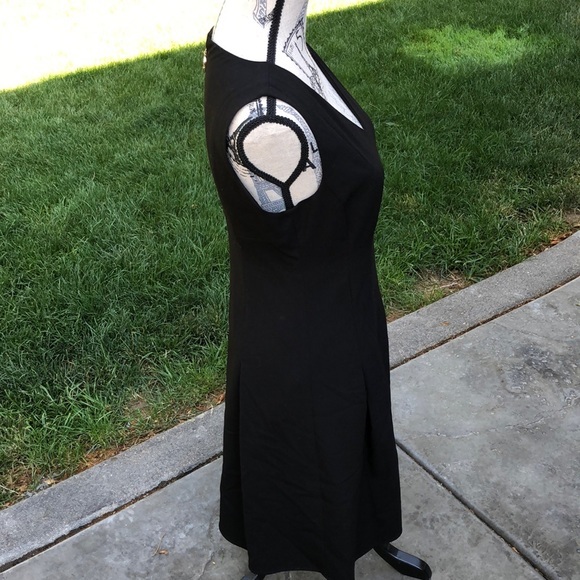 Ivanka Trump Black V Neckline Zipper Pull Dress 6 - Picture 2 of 7